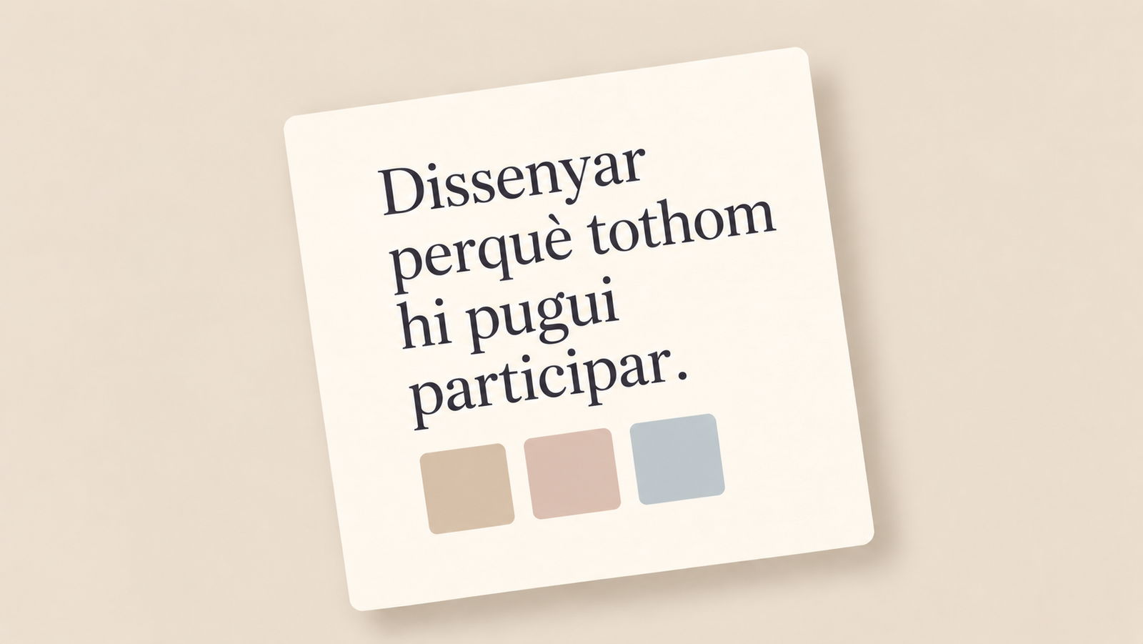 Dissenyar per a tothom: Disseny Universal per a l’Aprenentatge